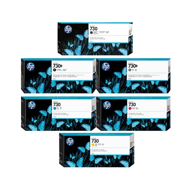 Original (HP 730 - 300ml) 3ED49A / 3ED50A / 3ED51A / P2V68A / P2V69A / P2V70A
