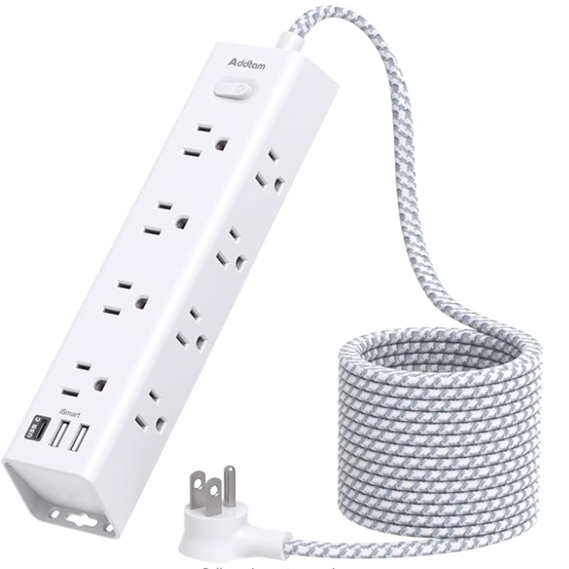 12-Outlet Extension Cord | Power Strip (US Type)