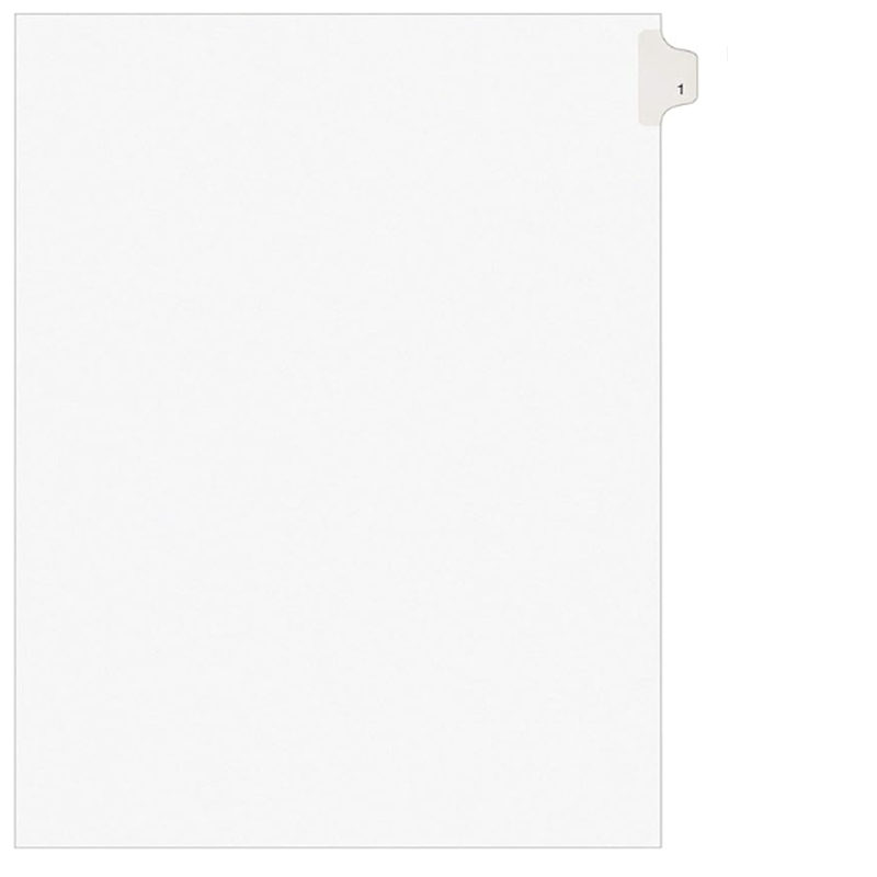 Individual Legal Exhibit Dividers