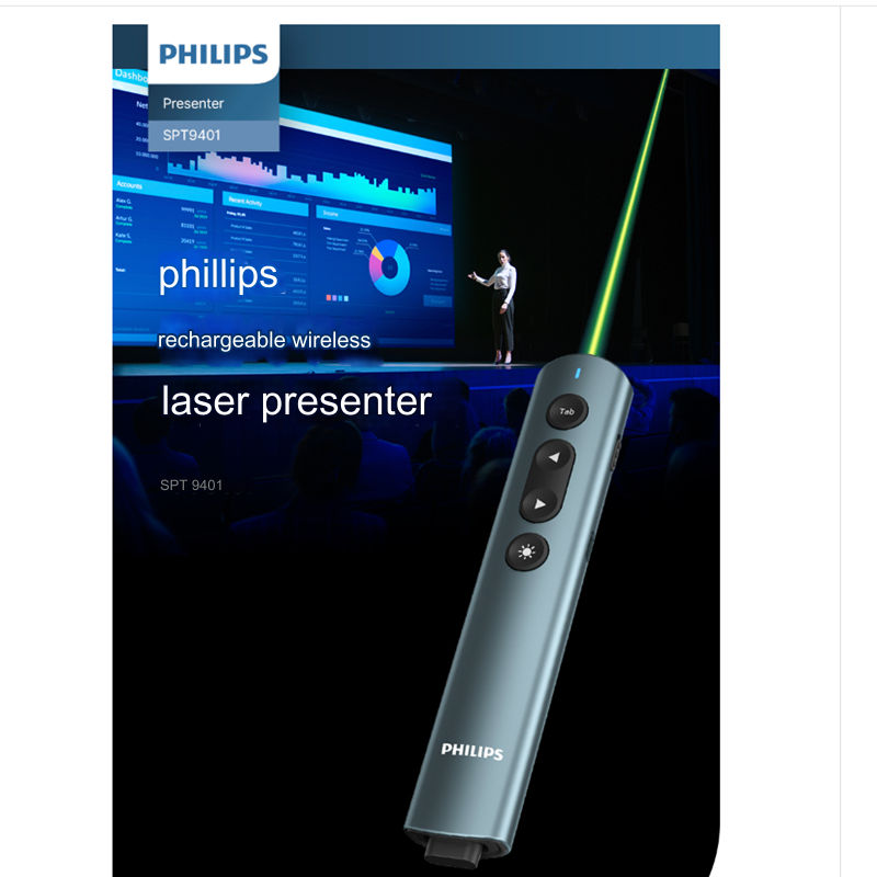 Wireless Presenter Remote, Green Laser Pointer
