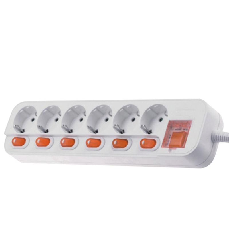 6-Outlet Extension Cord | Power Strip (KOR Type)