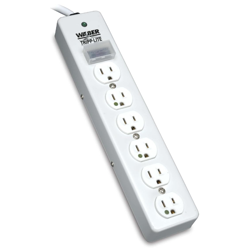 6-Outlet Extension Cord | Hospital-Grade Power Strip (US Type)