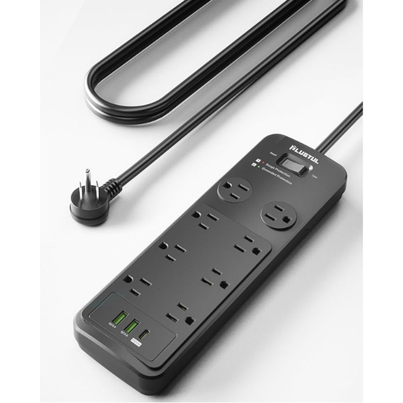 8-Outlet Extension Cord | Power Strip (US Type)
